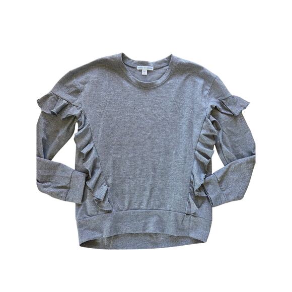 Rockets of Awesome Metallic Silver Ruffle Top - Picture 1 of 4